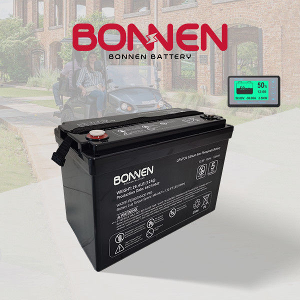 คาร์ทกอล์ฟ 12V 100Ah Lifepo4 แบตเตอรี่ลิตியம் 6000 จักรยาน 150A BMS แบตเตอรี่ลิตியம்