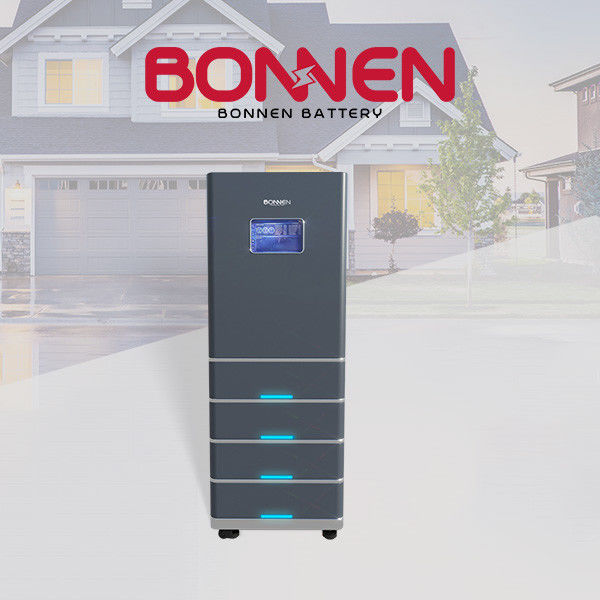 แบตเตอรี่พลังแสงอาทิตย์ครบครันในบ้าน แบตเตอรี่ความดันสูงในระบบเดียว 15Kwh ถึง 35Kwh